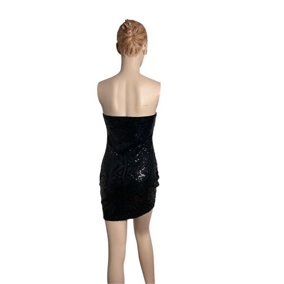 Rhapsodielle Black Strapless Party Dress Size Small - Picture 3 of 8